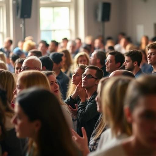 Photographer capturing a lively event with attendees